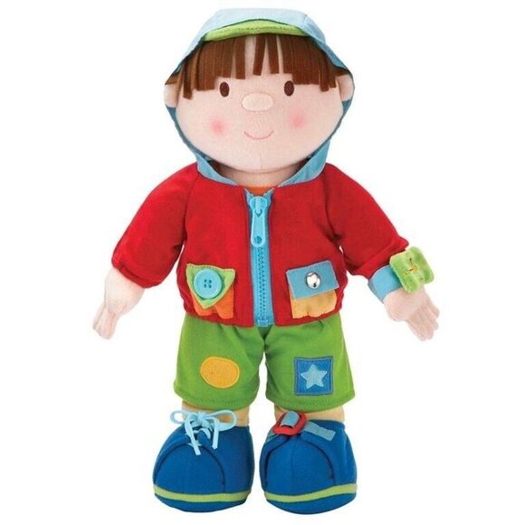 2009 One Step Ahead Learn To Dress Up Boy Plush 18" Stuffed Doll Basic Skill Toy - Picture 1 of 9